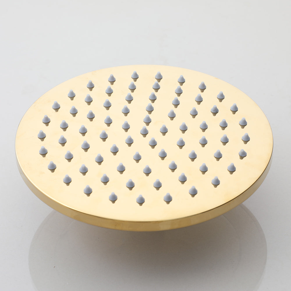 Ronde goudkleurige douchekop – 200 mm