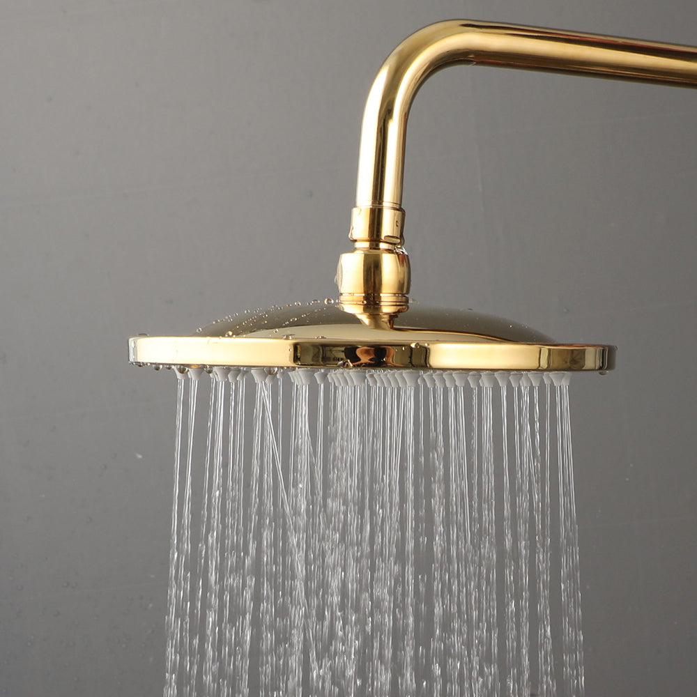 Ronde goudkleurige douchekop – 200 mm