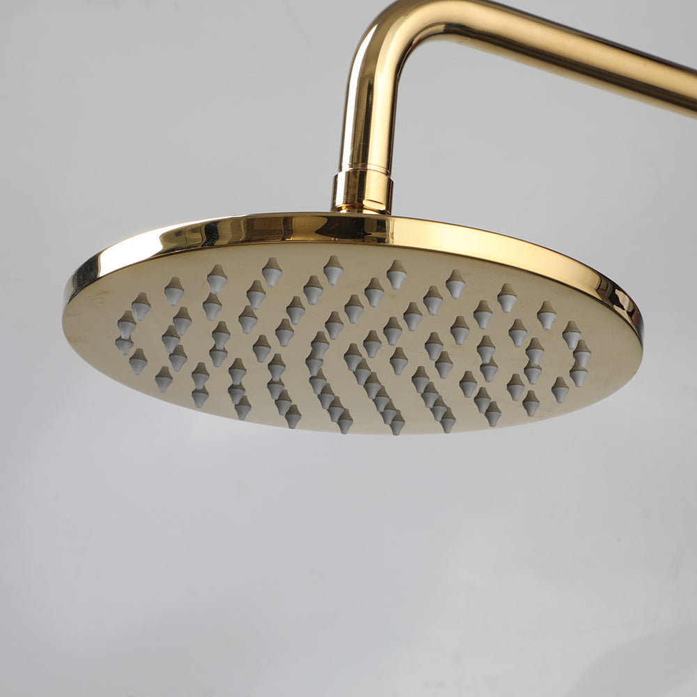 Ronde goudkleurige douchekop – 200 mm