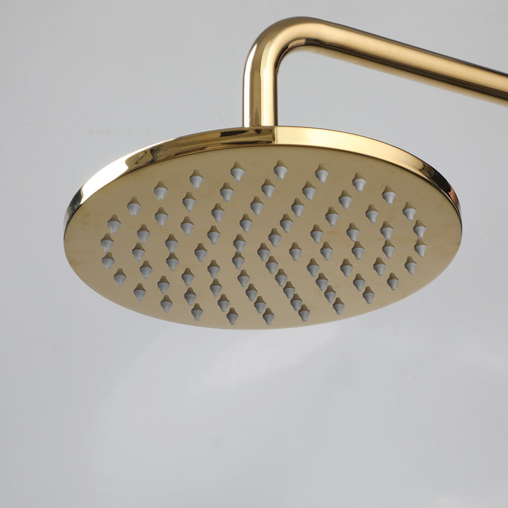 Ronde goudkleurige douchekop – 200 mm