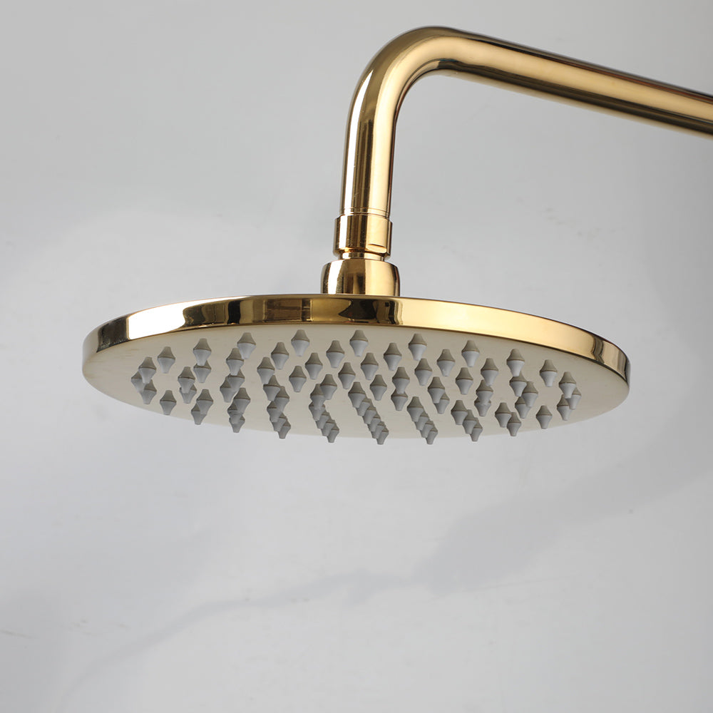 Ronde goudkleurige douchekop – 200 mm