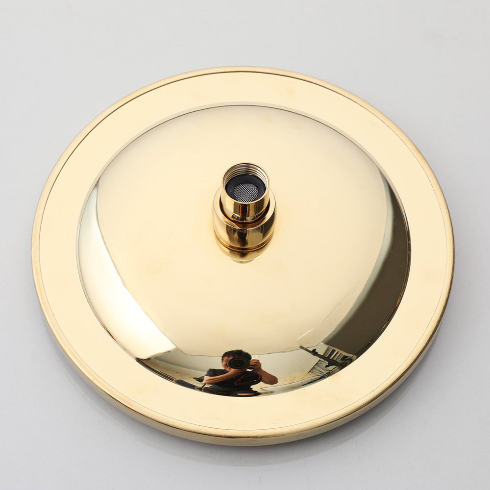 Ronde goudkleurige douchekop – 200 mm