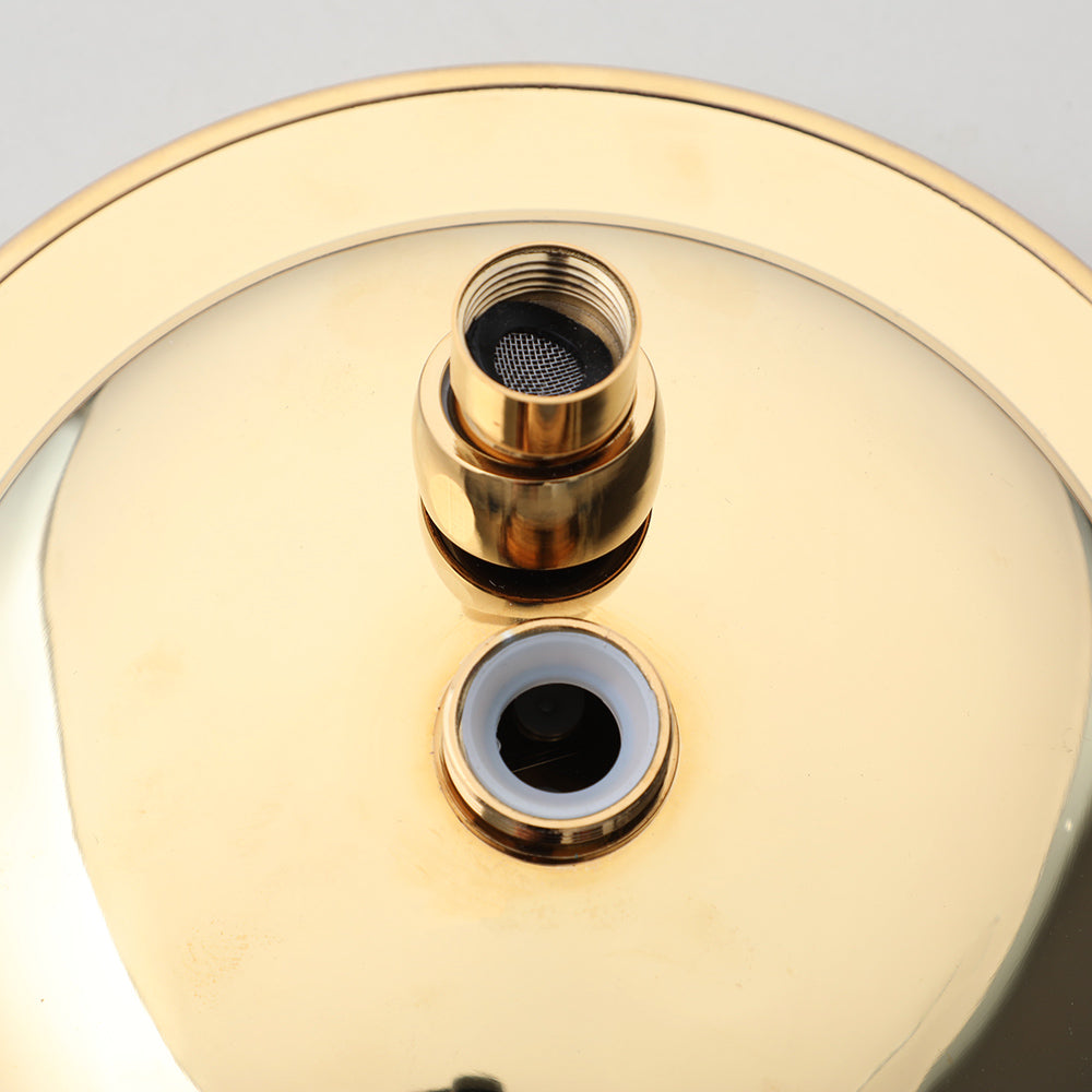 Ronde goudkleurige douchekop – 200 mm