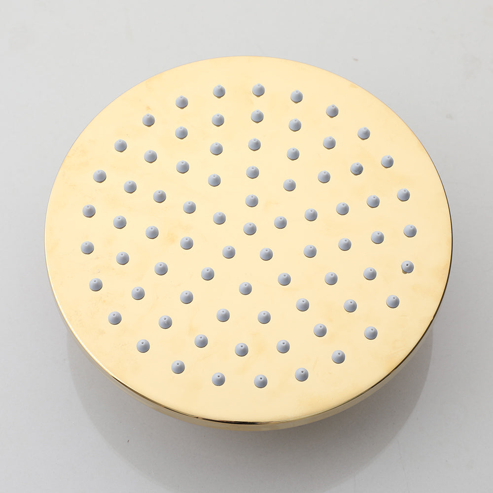 Ronde goudkleurige douchekop – 200 mm