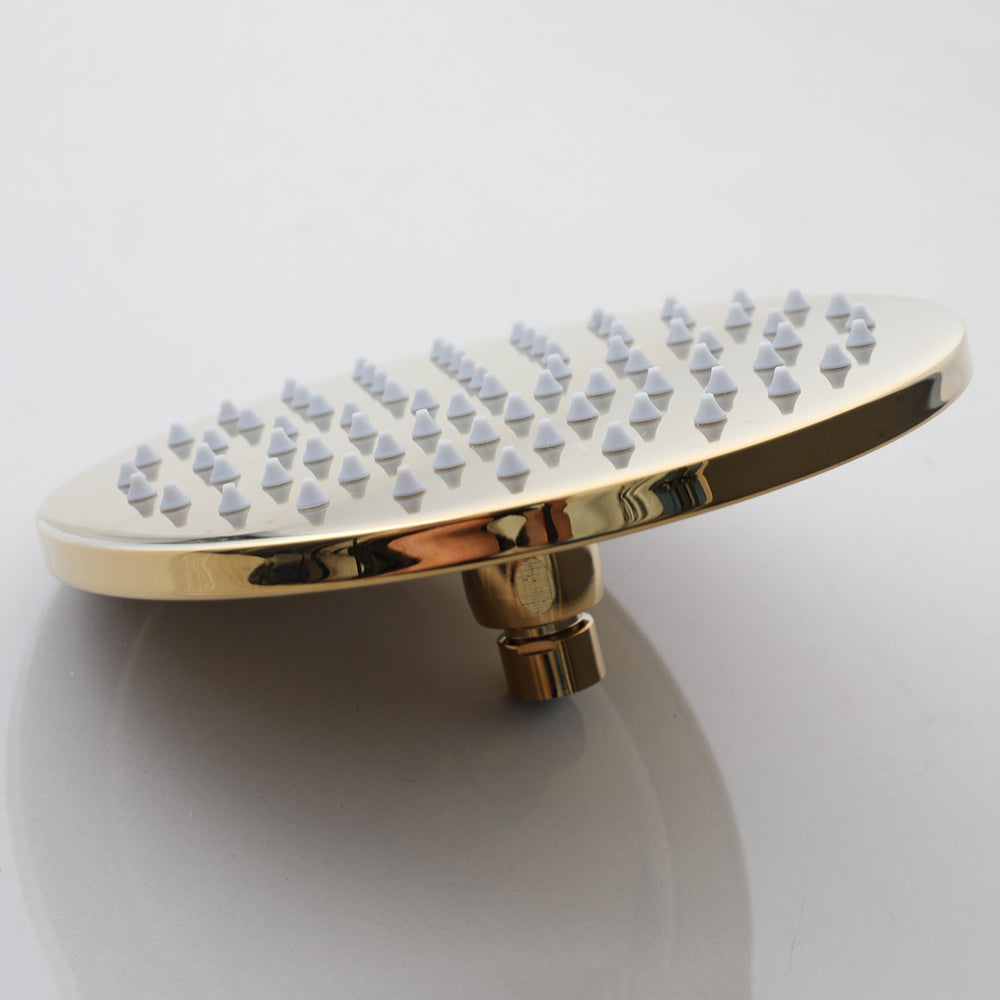 Ronde goudkleurige douchekop – 200 mm