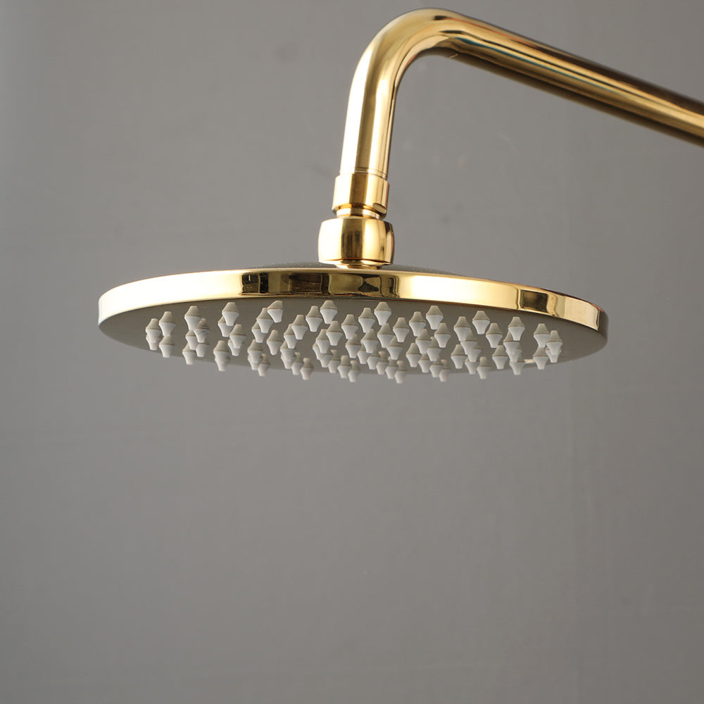 Ronde goudkleurige douchekop – 200 mm