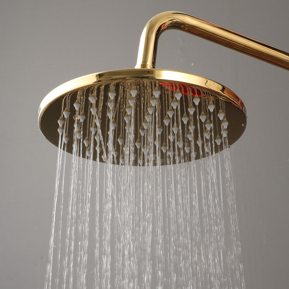 Ronde goudkleurige douchekop – 200 mm