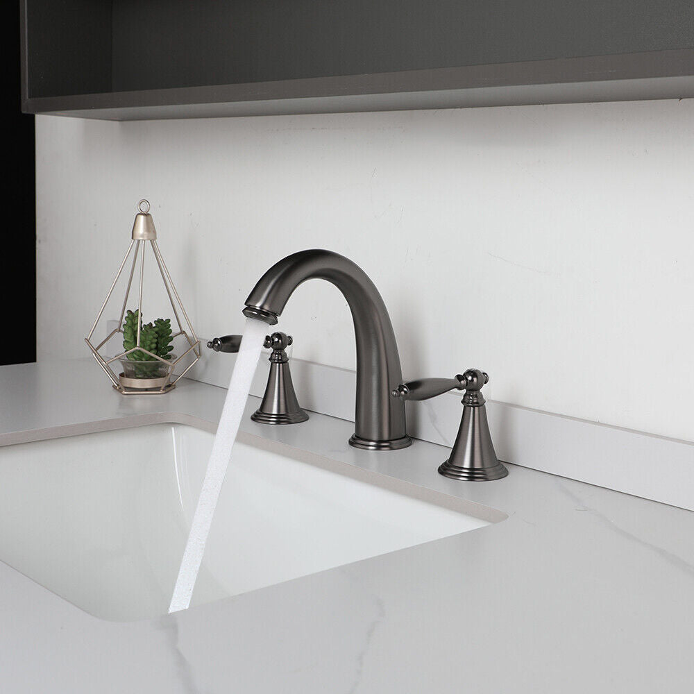 3-Piece Gun Metal Basin Faucet