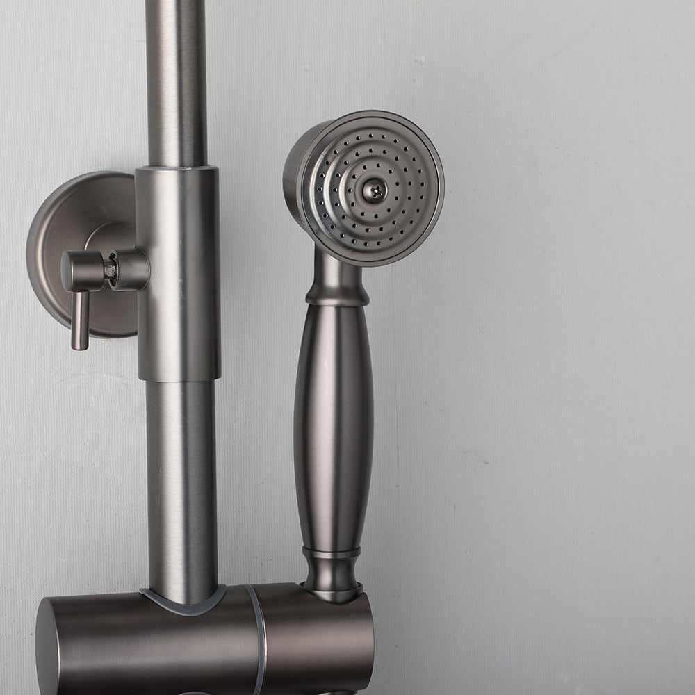 Gun metal surface-mounted shower rain shower