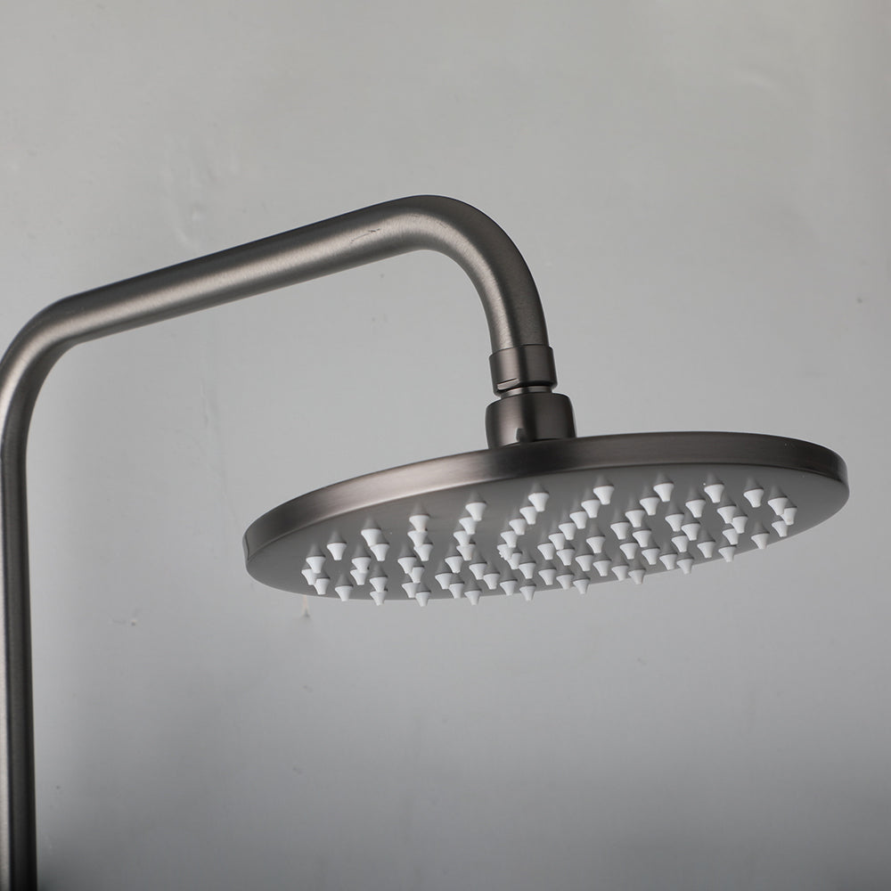 Gun metal surface-mounted shower rain shower