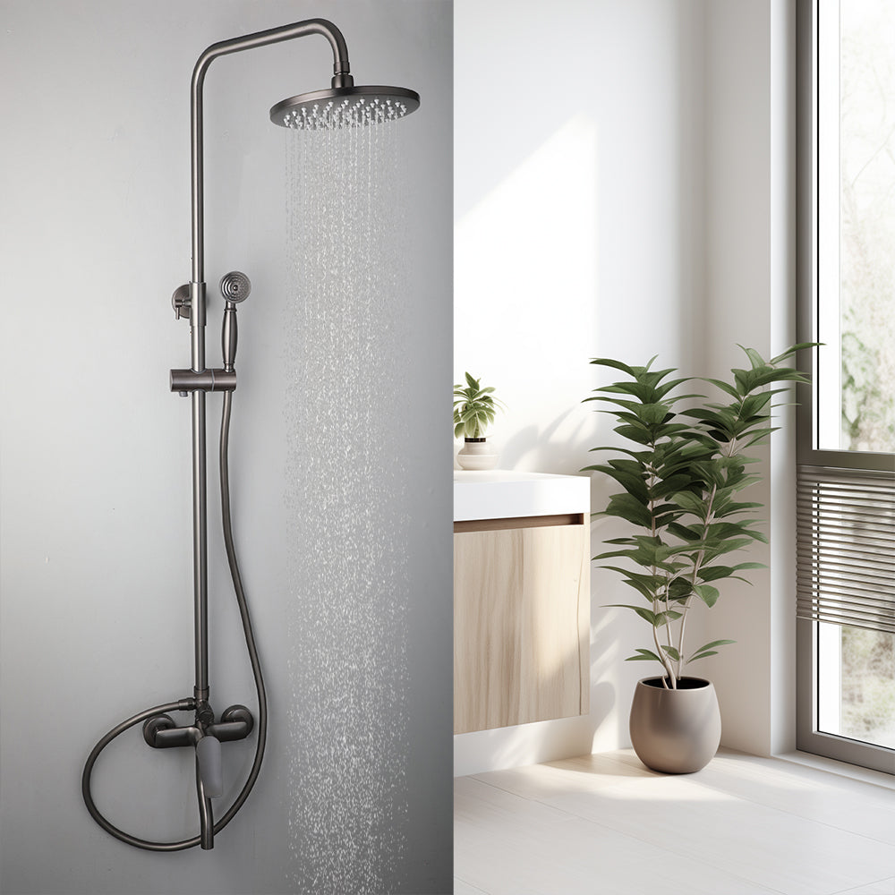 Gun metal surface-mounted shower rain shower