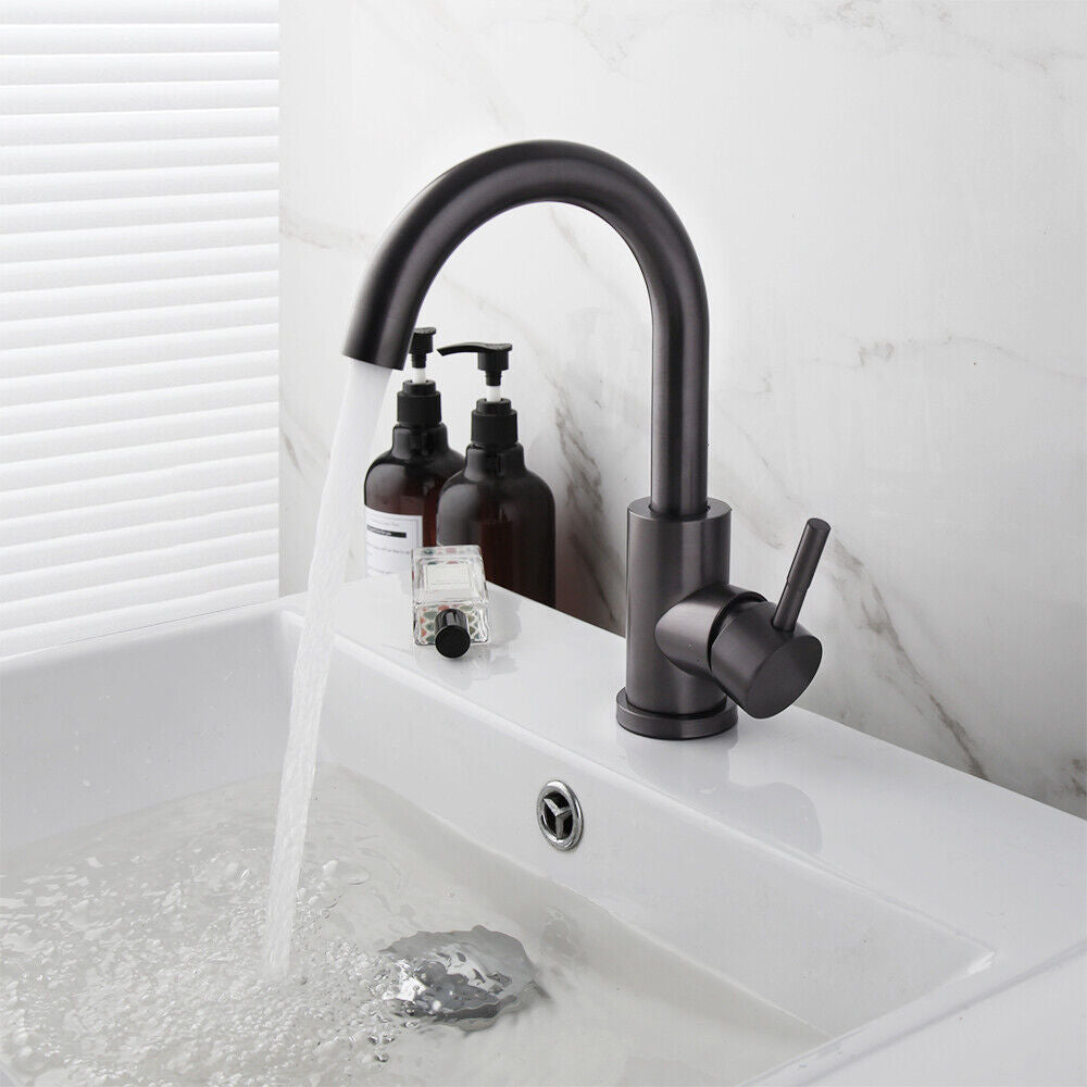 gun metal wastafelkraan mengkraan