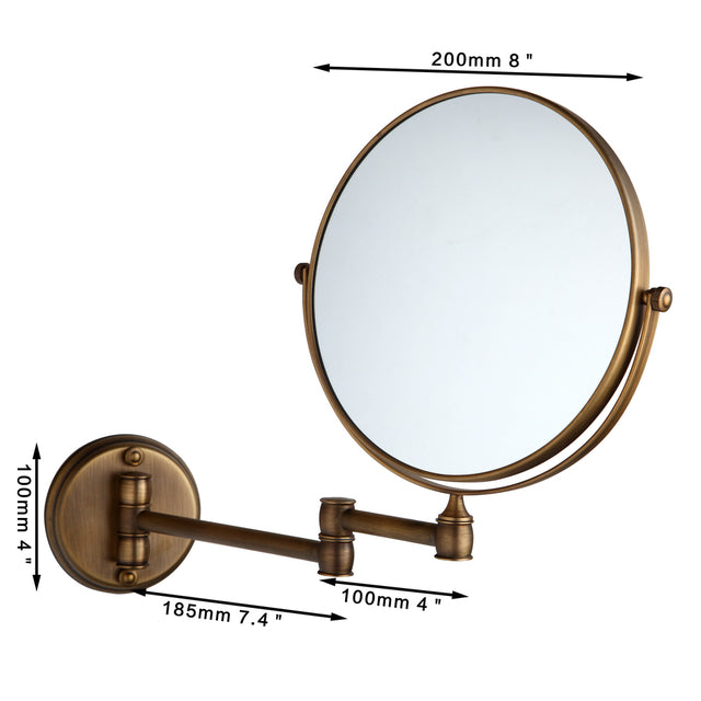 Nostalgic bronze make-up mirror