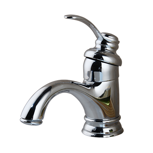 Elegant chrome washbasin tap