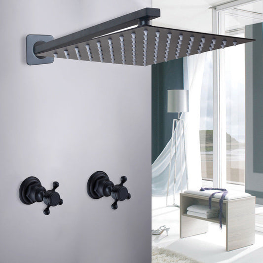 Einbaudusche mattschwarz