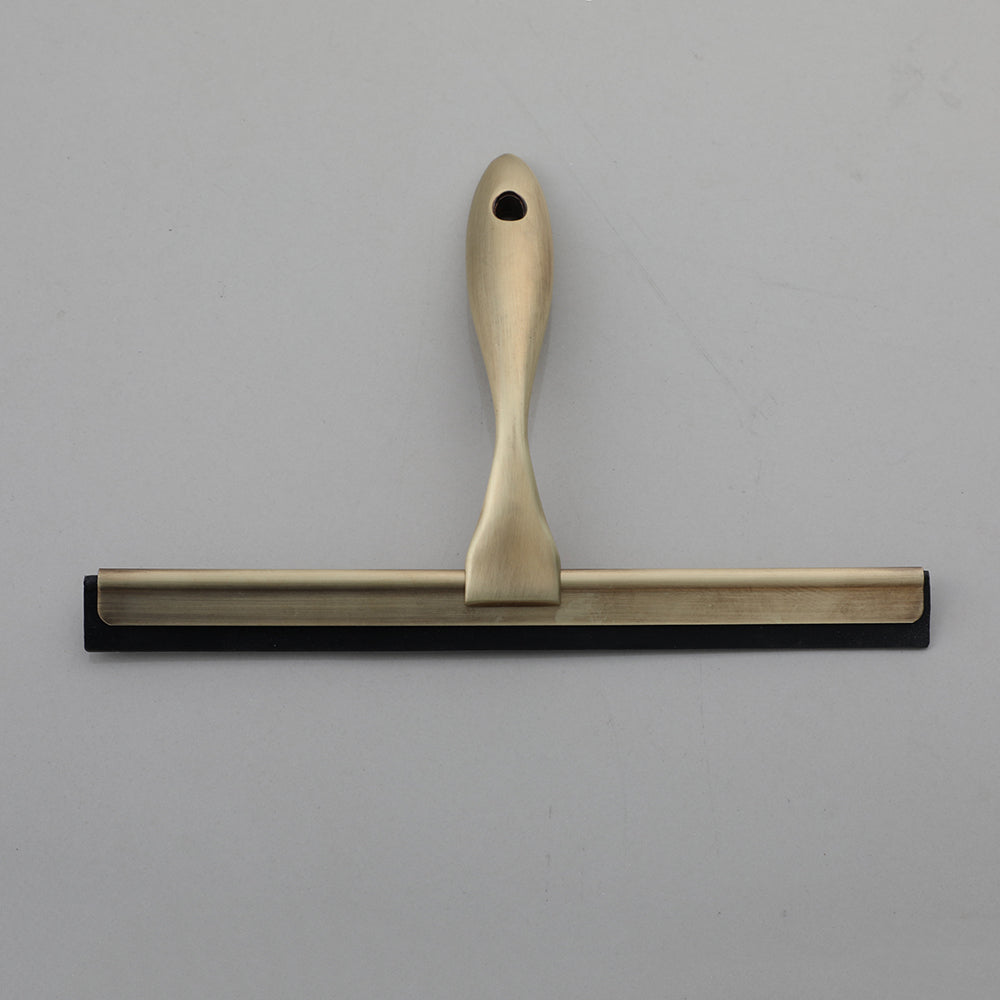 Bronskleurige luxe raamwisser voor de badkamer