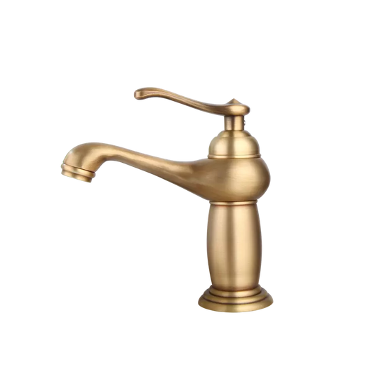 Nostalgische Landhaus-Waschtischarmatur in Bronzefarbe