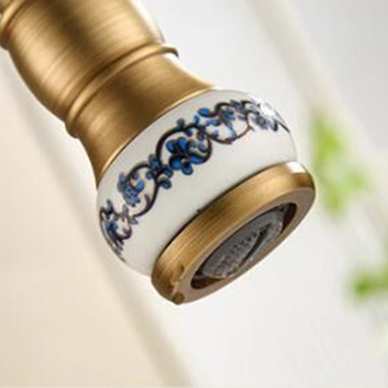 Hoog model landelijke mengkraan | Bronskleurig