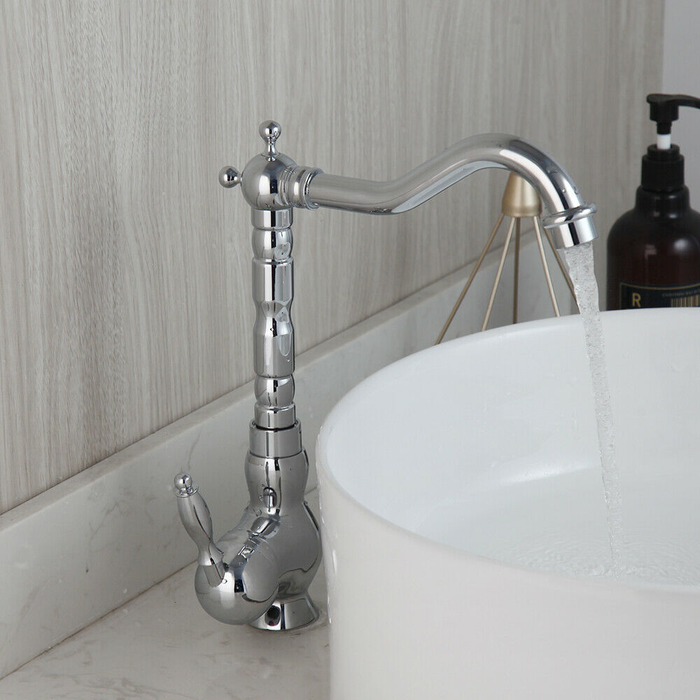 Chrom-Mischbatterie in rustikaler Optik