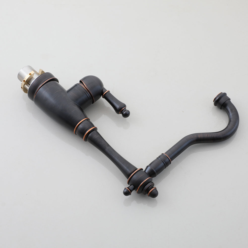 Country washbasin tap oil bronze color