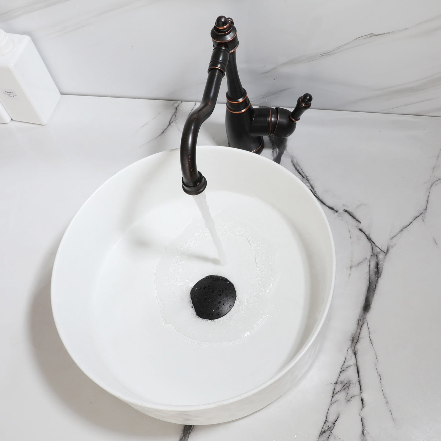 Country washbasin tap oil bronze color