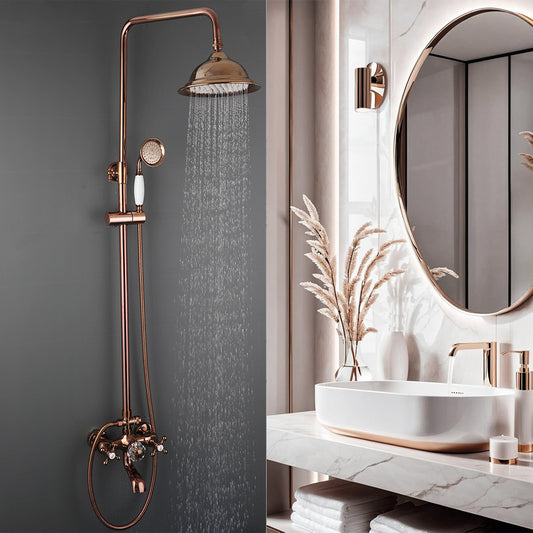 Luxueuze opbouw regendouche – roségoud