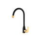 Black and gold kitchen faucet