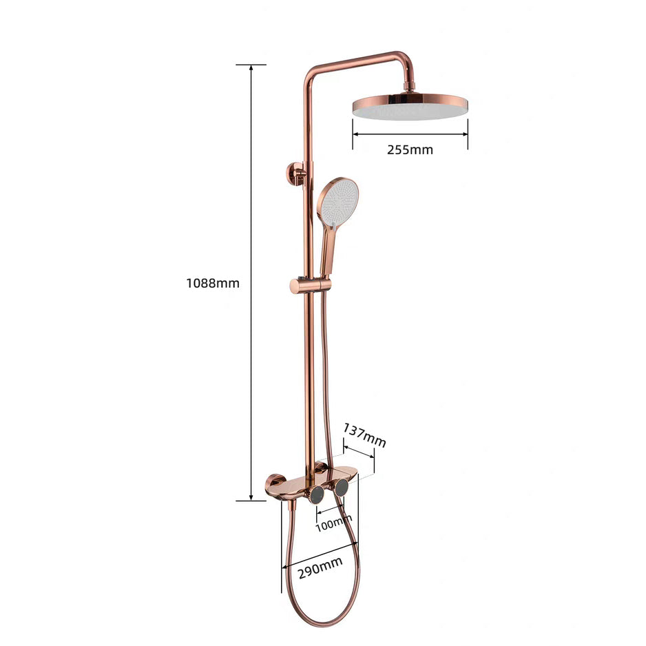 Malvizza opbouw regendoucheset – roségoud
