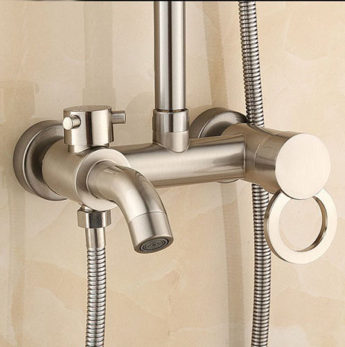 Aufputz-Brausegarnitur mit Armatur und Brausekopf 20 CM