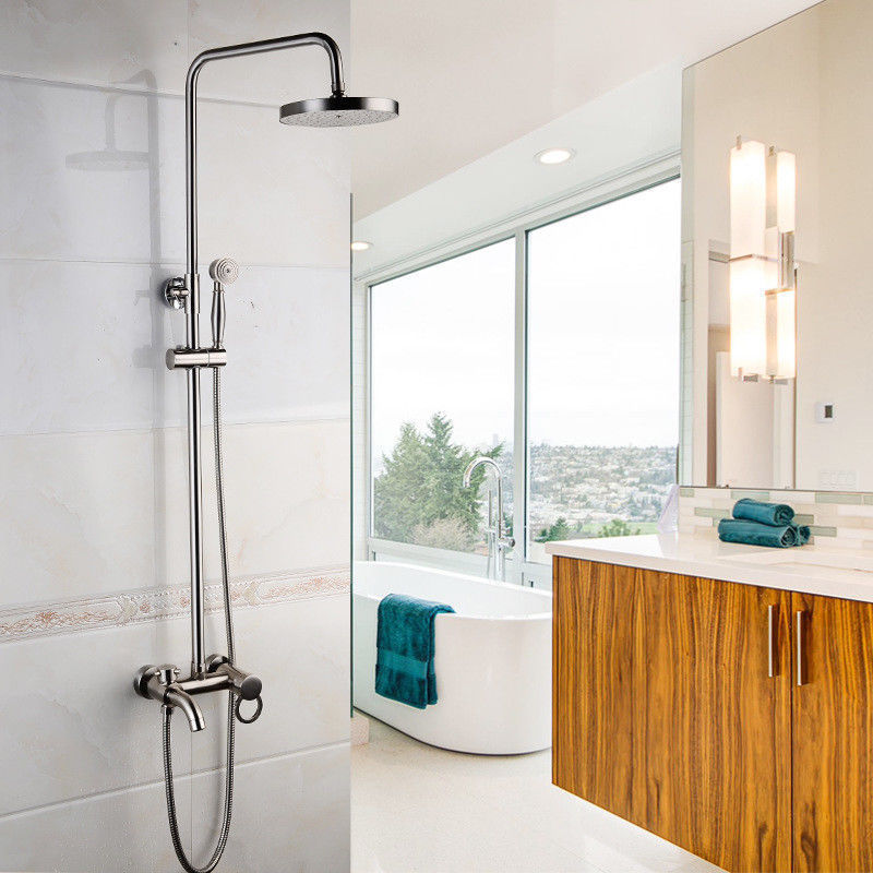 Aufputz-Brausegarnitur mit Armatur und Brausekopf 20 CM