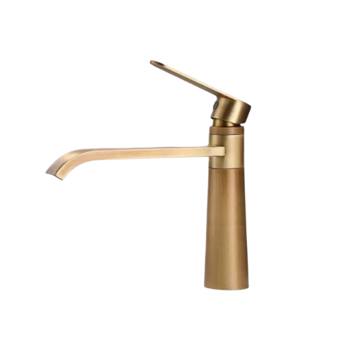 Ländlich-nostalgischer Waschtischhahn in Bronzefarbe