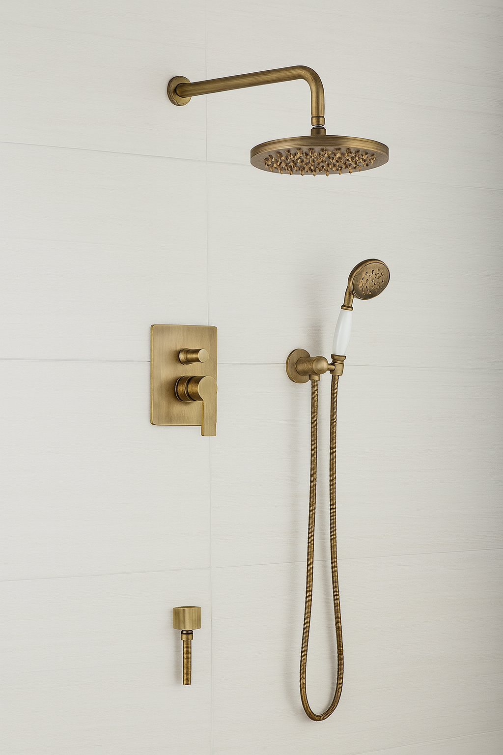 Brons douche-set Nostalgisch Antiek