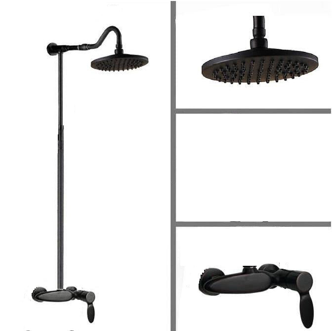 Olie bronzen douche-set zonder handdouche.