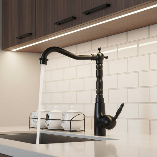 Wastafelkraan – oliebrons (olie gewreven brons)