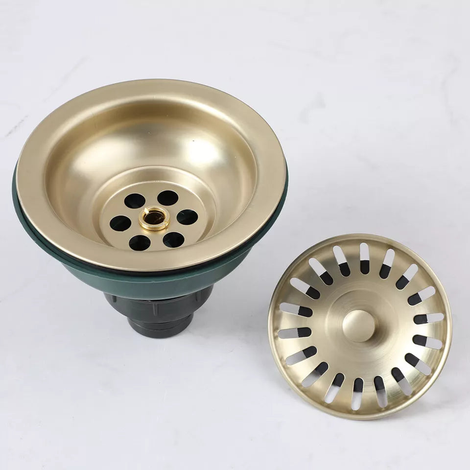 Country Spülbeckenabfluss – Gebürstetes Gold