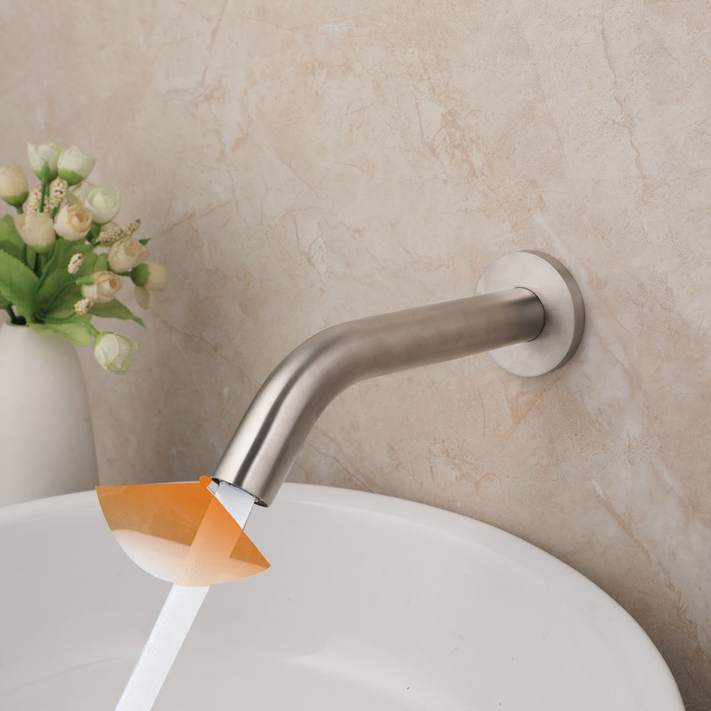 Sensorhahn aus gebürstetem Nickel, 90-mm-Version