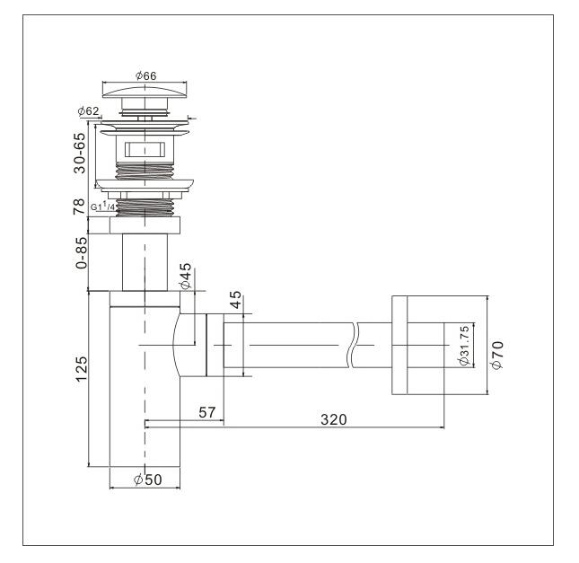 Chrome siphon without overflow
