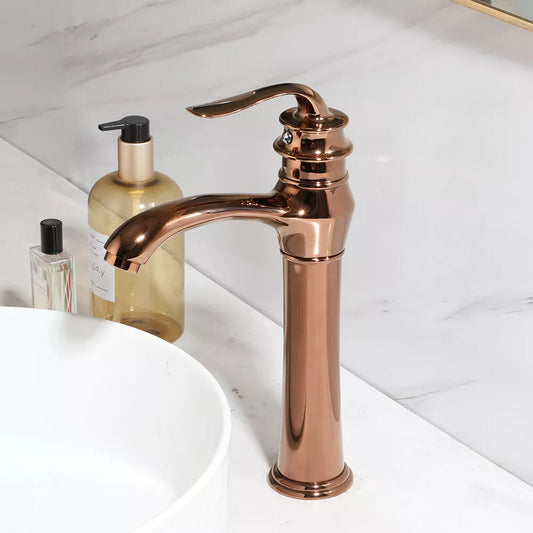 Rose gouden opbouw wastafelkraan