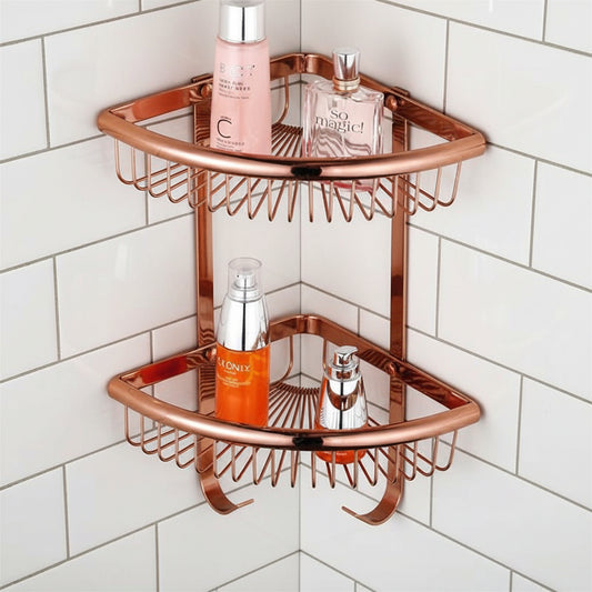 Luxe doucherek hoekmodel roségoud – 2 etages