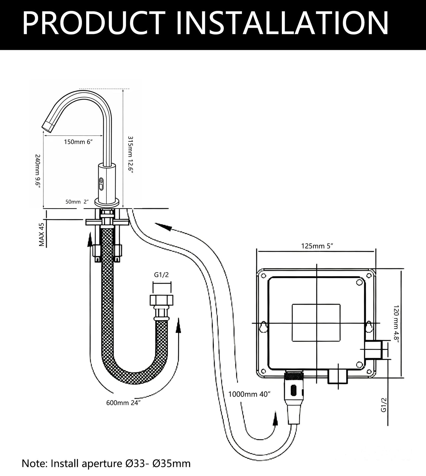 Sensomatica Chroom sensorkraan handvrije bediening Sensomatica