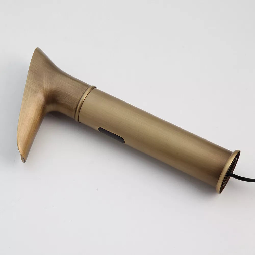 Sensomatica Nostalgischer Wasserfall-Wasserhahn aus Bronze mit Sensor – Landhausstil