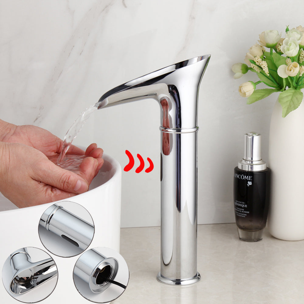 Sensomatica Nostalgic Chrome Waterfall Faucet with Sensor – Country Style