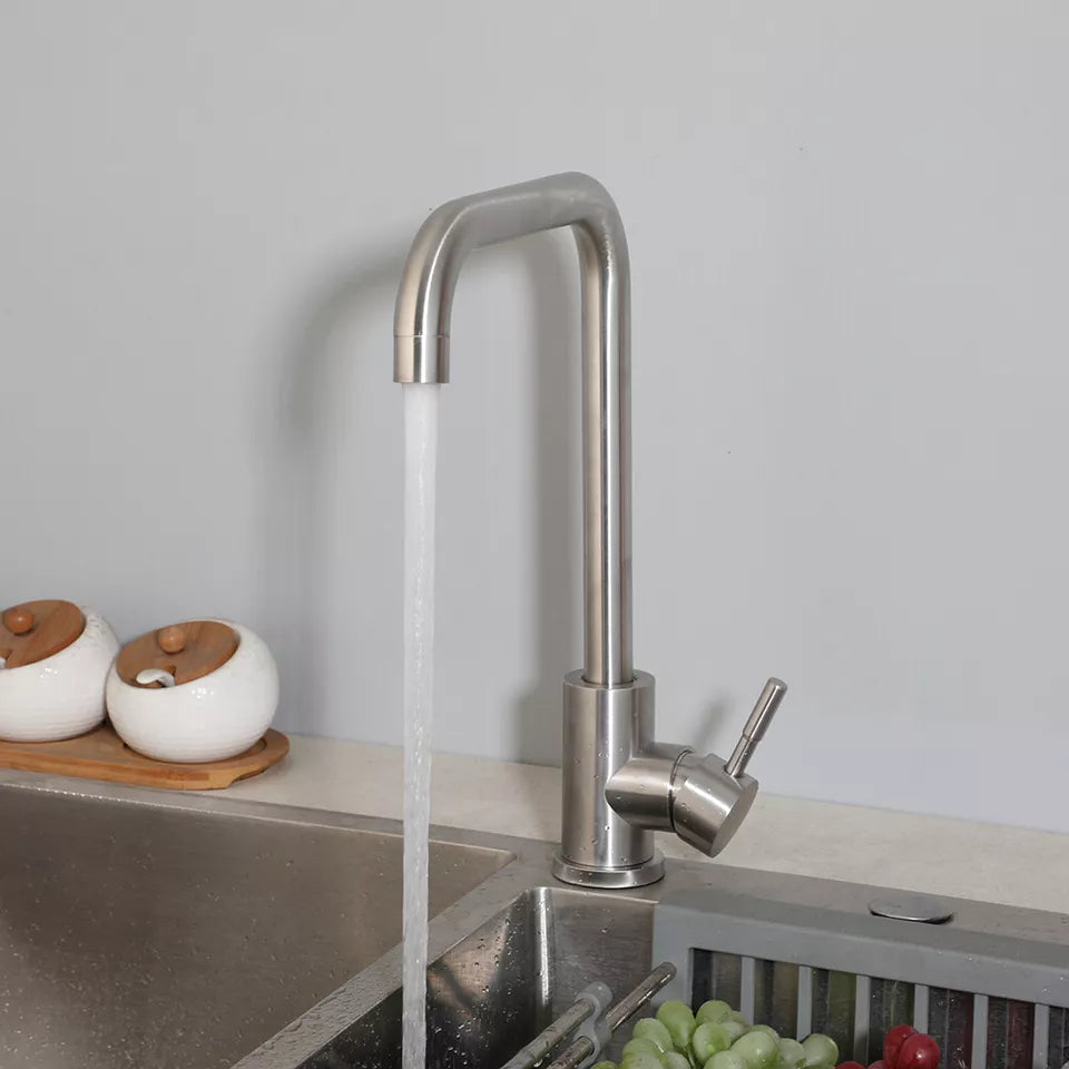 Brushed Nickel Kitchen Faucet - Modern and Functional