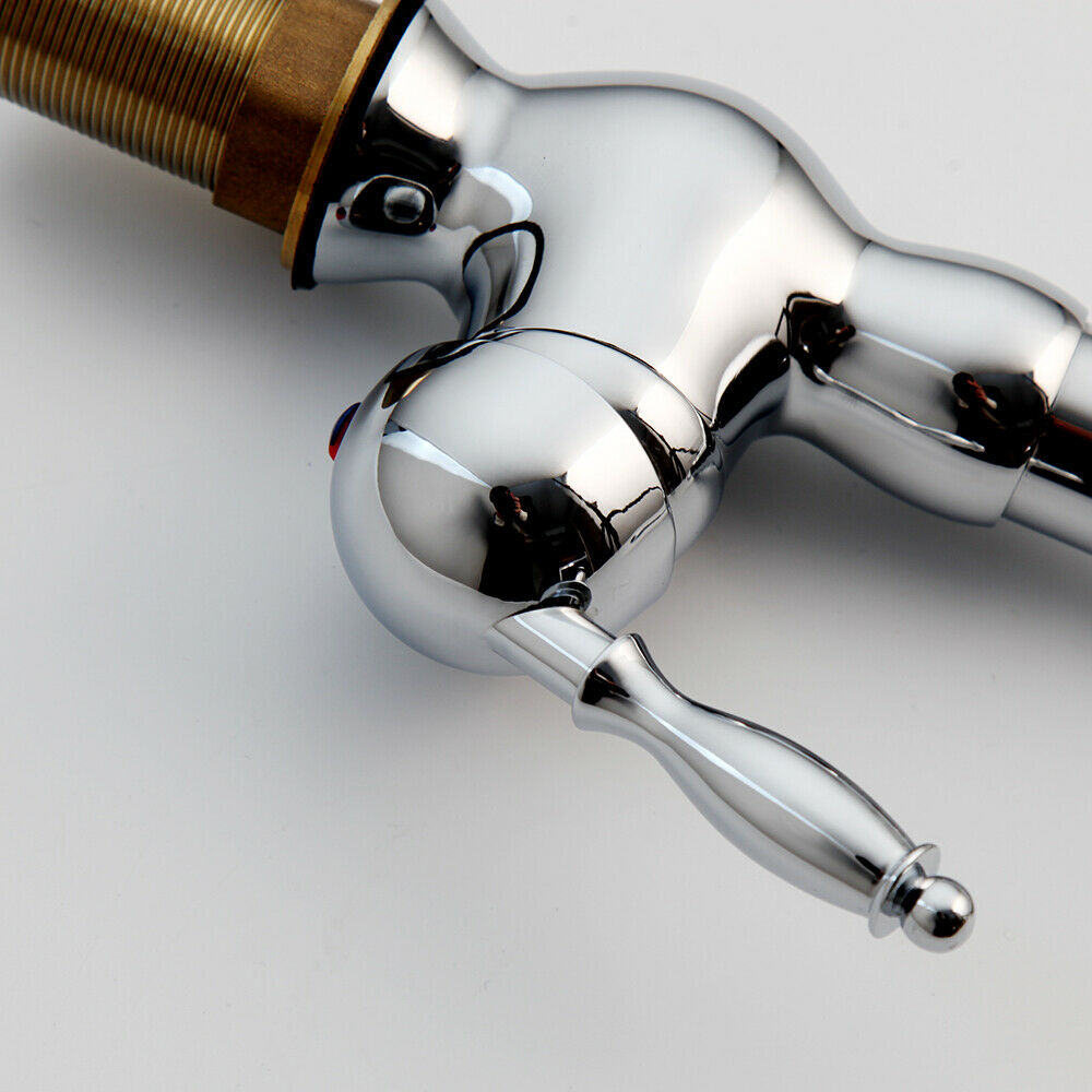 Chrom-Mischbatterie in rustikaler Optik