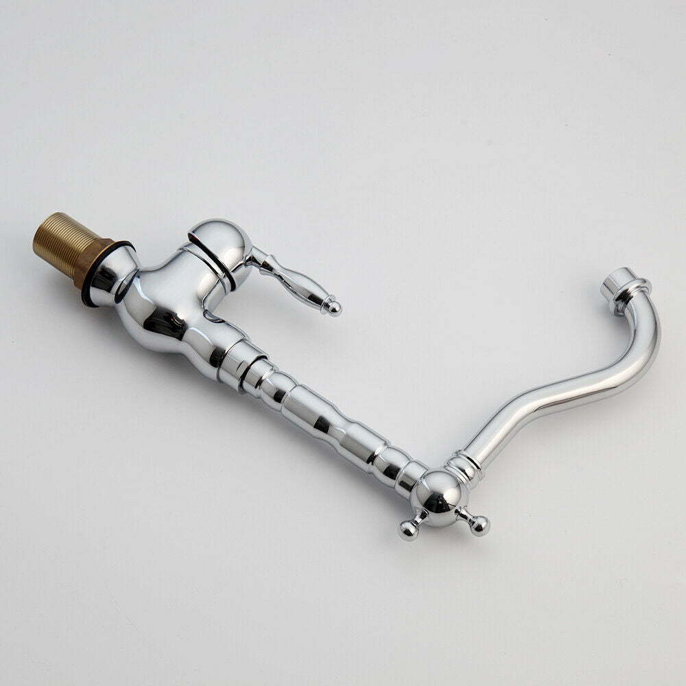 Chrom-Mischbatterie in rustikaler Optik