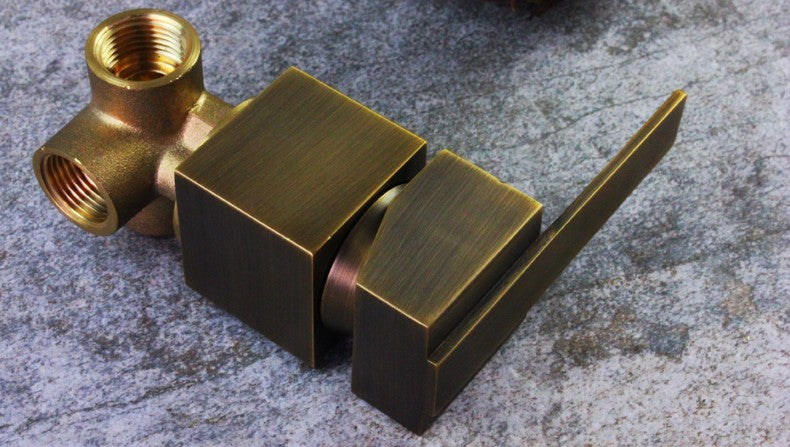 Unterputz-Duschset, Antikbronze, Wandmontage