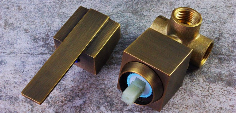 Unterputz-Duschset, Antikbronze, Wandmontage