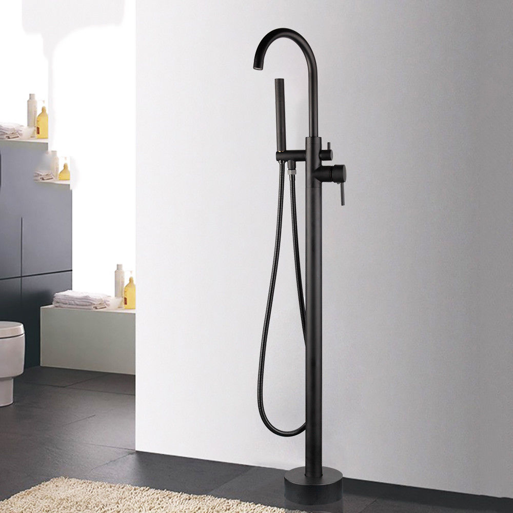Modern zwart badkraan badkamer mat