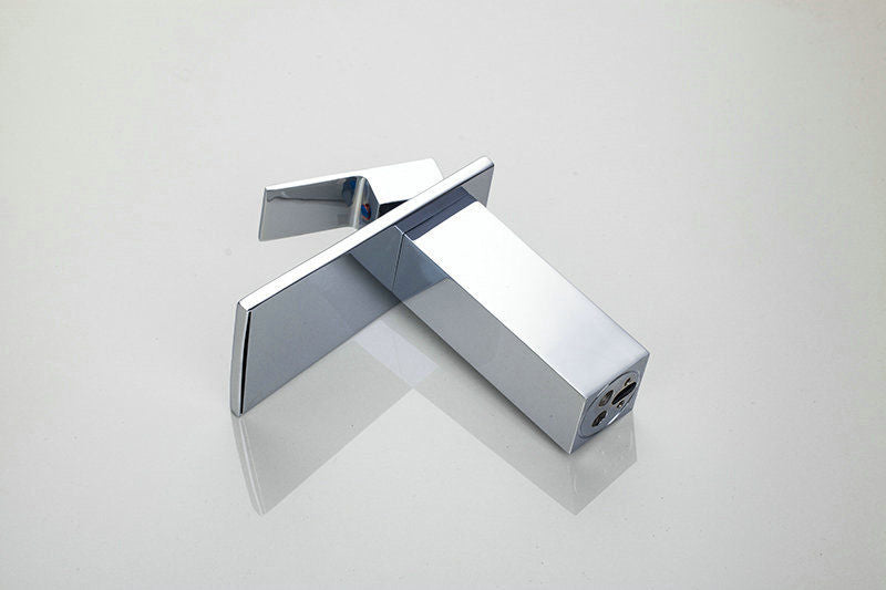 Chrome waterfall mixer tap