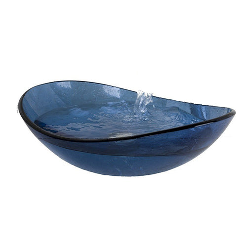 Oval wash basin blue